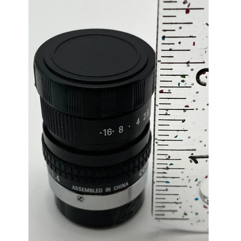 Cosmicar Pentax C22525 25mm f/1.4 TV Lens C-Mount w/ Box Caps Japan